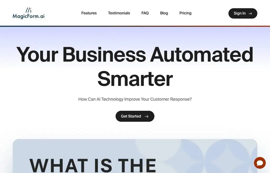 MagicForm AI lead qualification chatbot