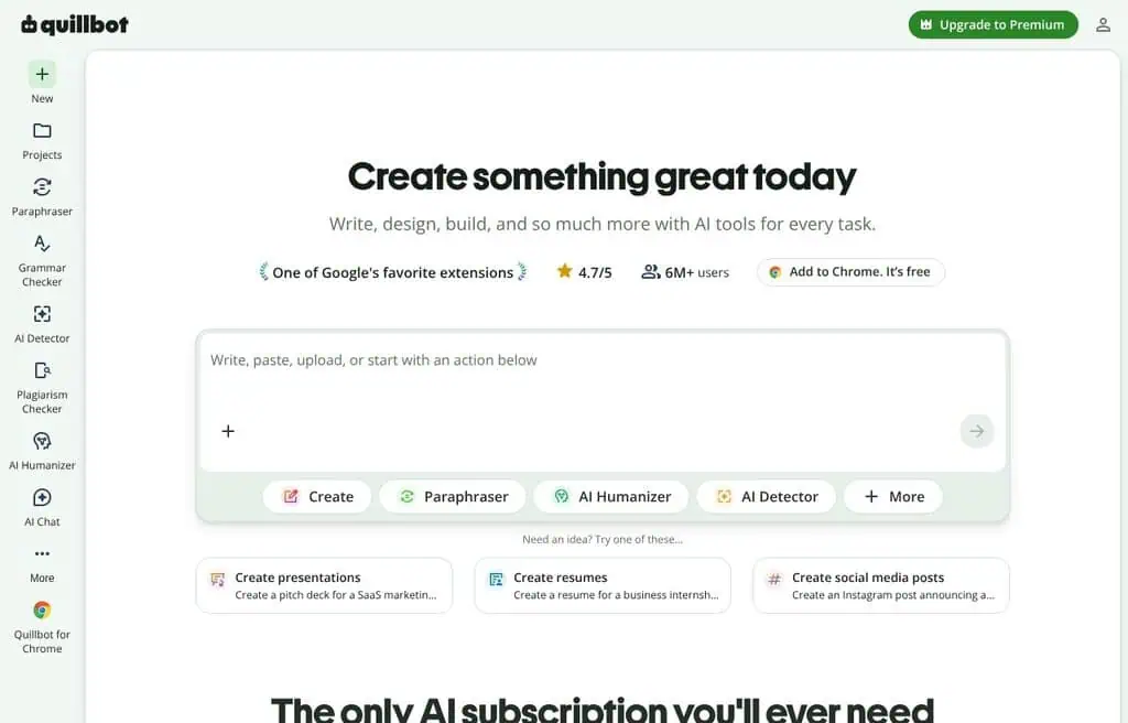 QuillBot paraphrasing and grammar tool interface