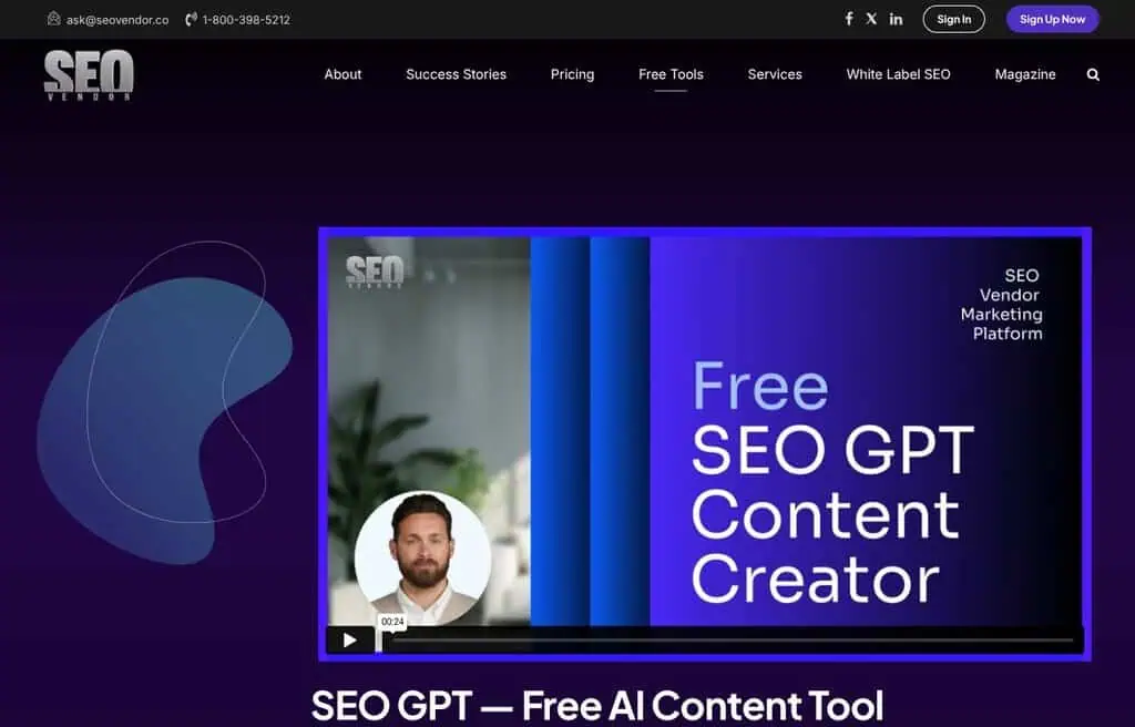 SEO GPT AI SEO content generator