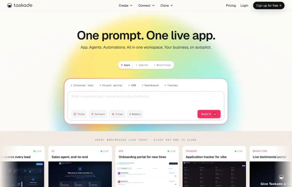 Taskade AI task management and team workspace