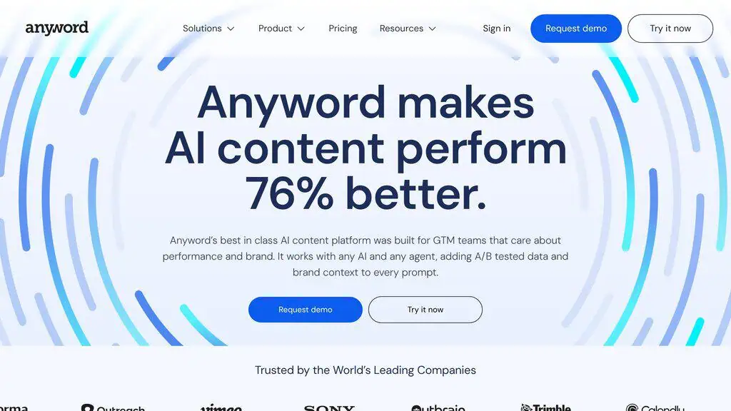 Anyword AI copywriting platform with performance prediction