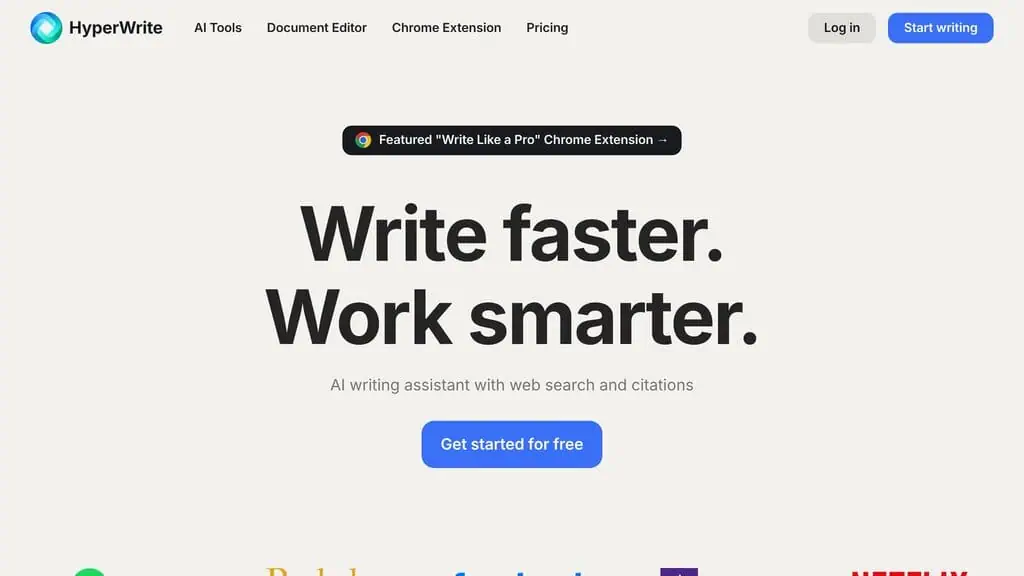 HyperWrite personal AI writing assistant with autowrite feature