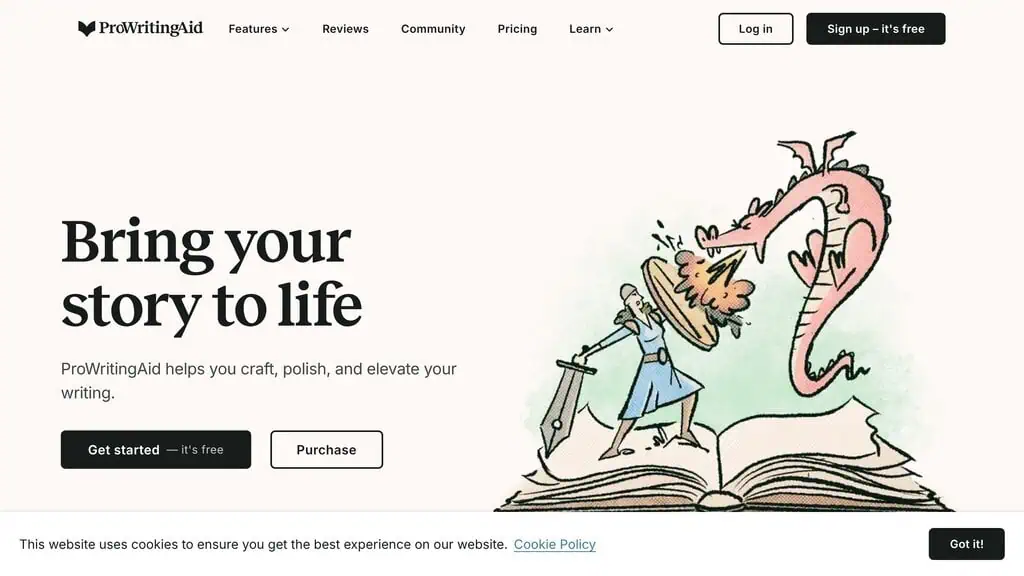 ProWritingAid AI editing and style tool for long-form writing
