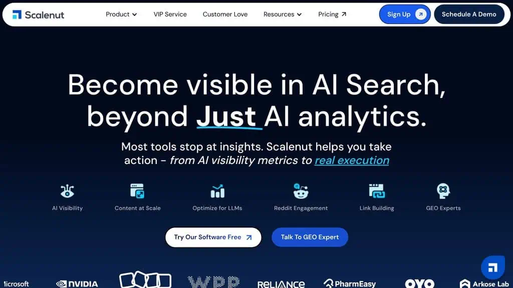 Scalenut AI writer and SEO content optimization dashboard