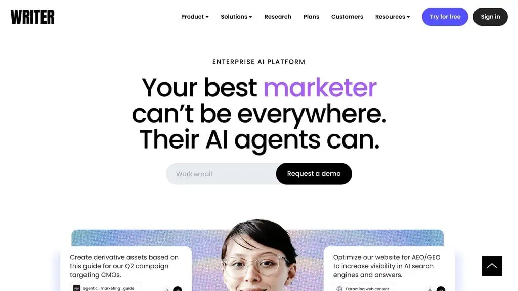 Writer.com enterprise AI writing platform with brand governance