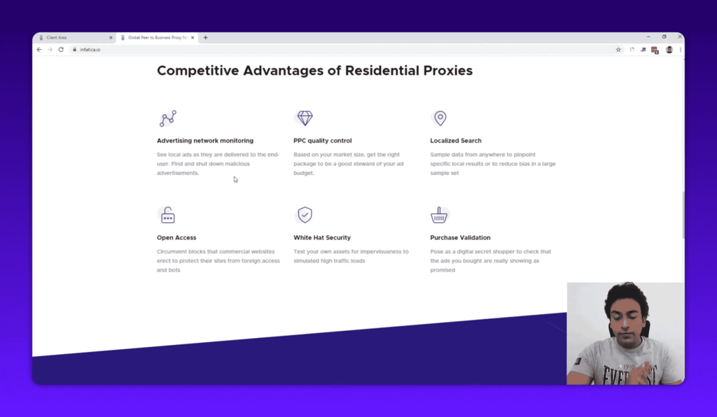 Infatica competitive advantages for residential proxies overview