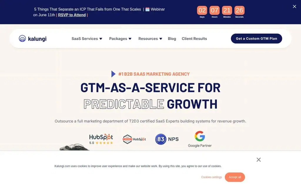 Kalungi homepage - AI SEO agency
