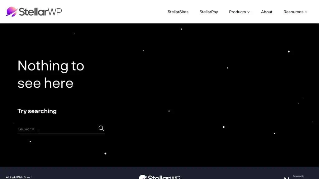 StellarSites product page on StellarWP showing the AI WordPress website builder overview