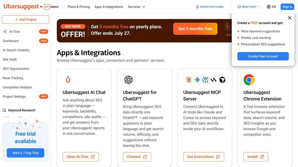 AI Tools Neil Patel homepage showing AI directory listing