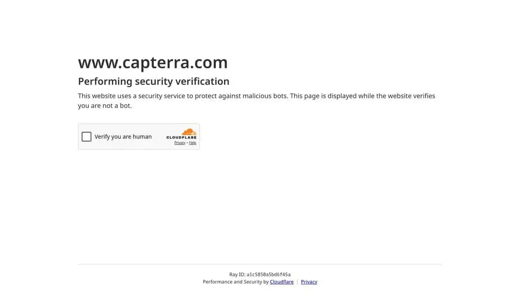 Capterra homepage showing Uncategorized directory listing