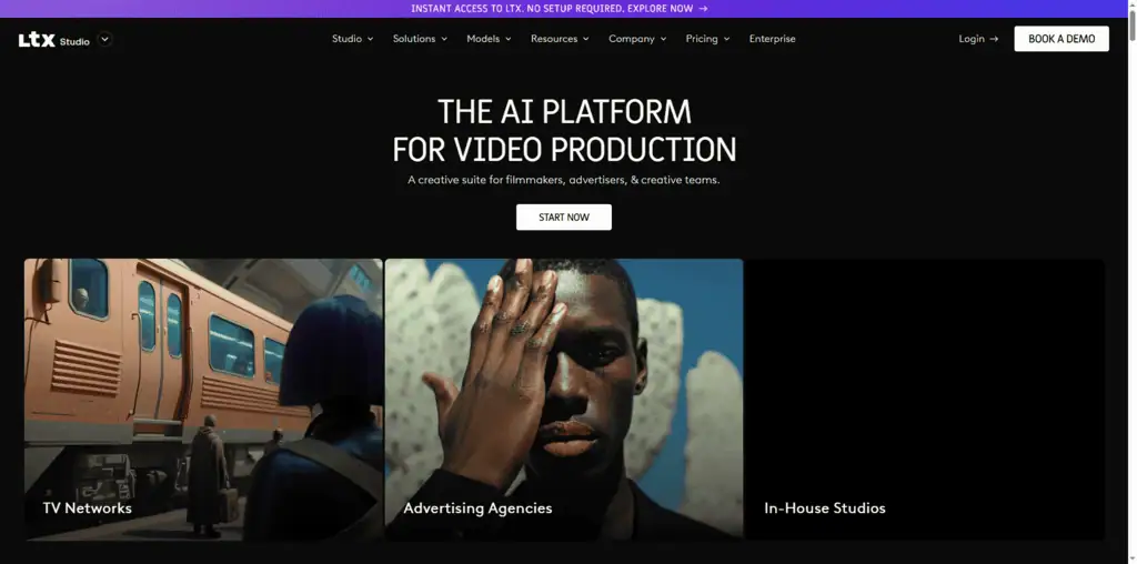 LTX Studio AI video production platform interface