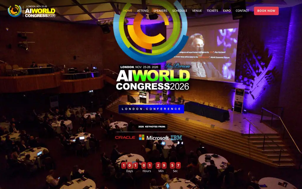 Homepage of the official AI World Congress 2026 website