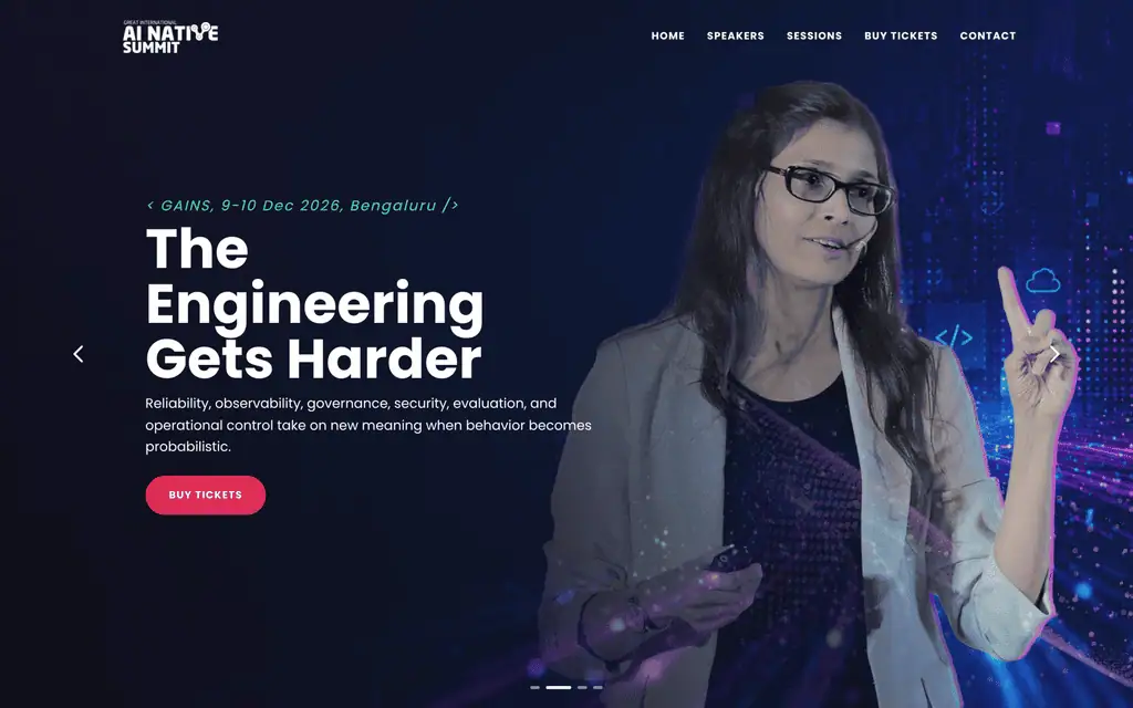 Homepage of the official GAINS 2026 website
