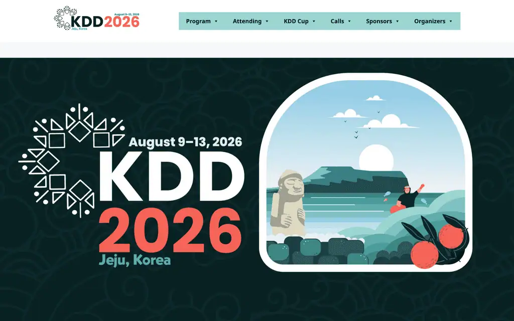 Homepage of the official KDD 2026 Recap website