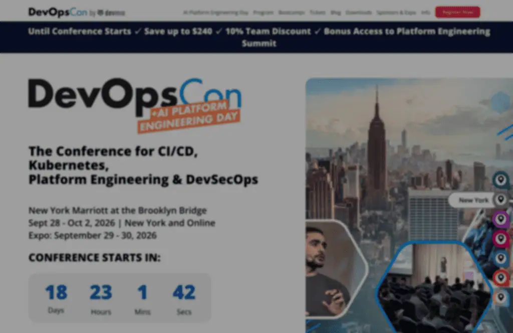 DevOpsCon New York 2026 official website homepage