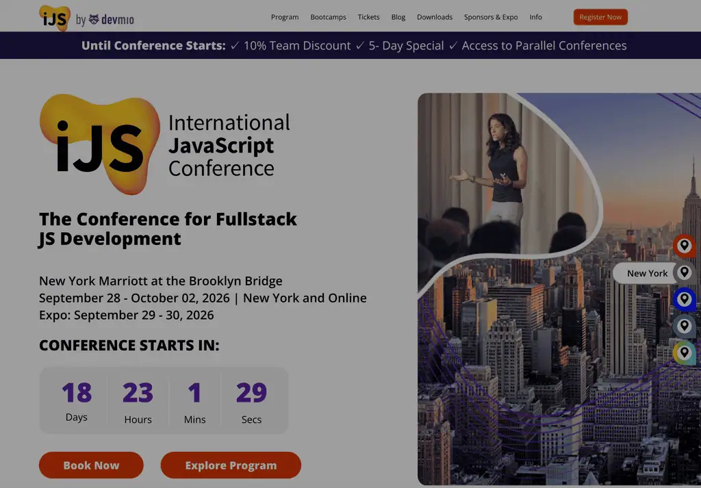 iJS New York 2026 official website homepage