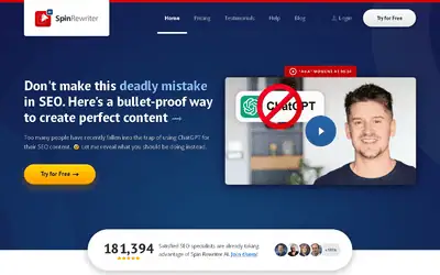 Spin Rewriter Affiliate Program affiliate program