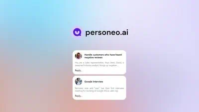 Personeo.ai is an AI roleplay platform that runs real-time voice conversations so users can practice negotiation, interviews, sales, and leadership sk