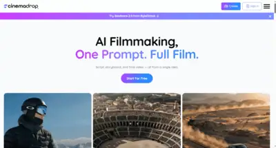 CinemaDrop Review: Honest Test of the AI Film Studio