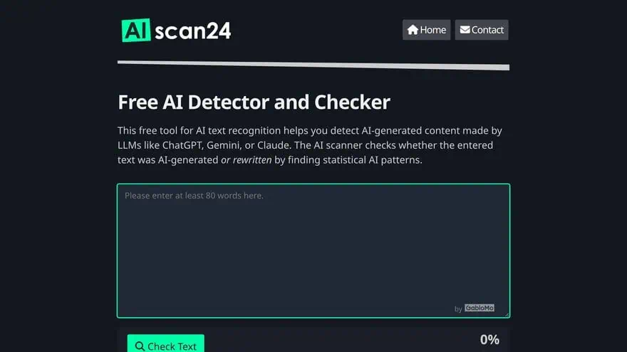 AIscan24 Review: I Scored 5 Samples in This Free AI Detector