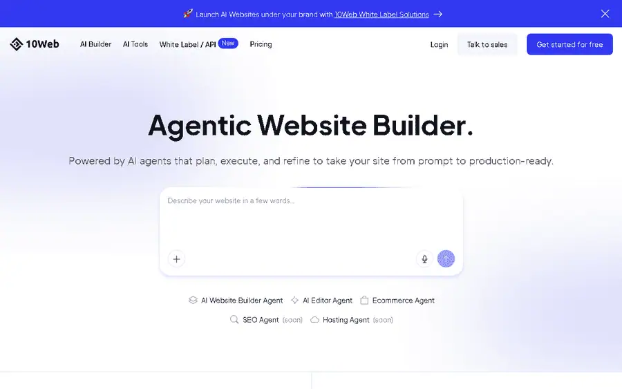 10Web affiliate program - commission rates and program details