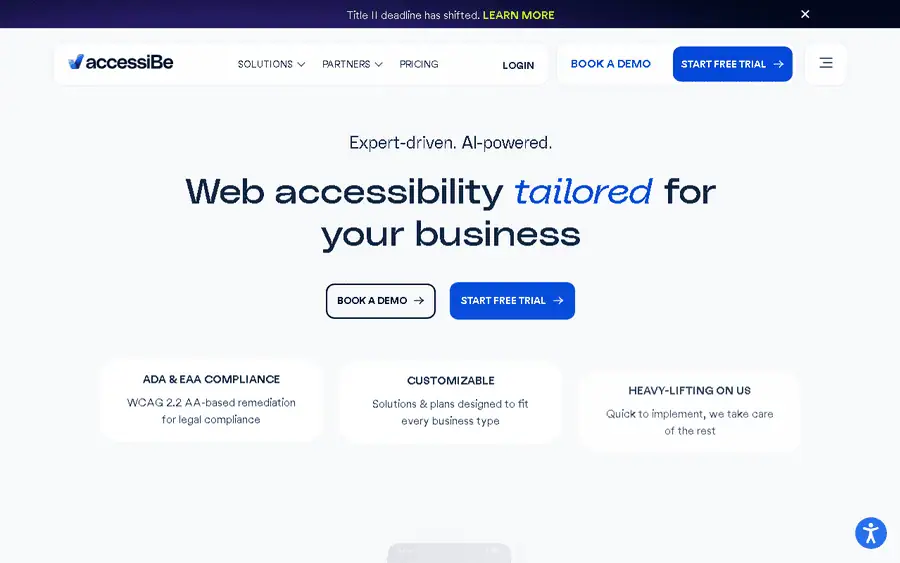 accessiBe affiliate program - commission rates and program details