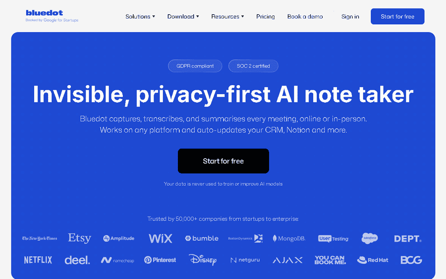 Bluedot affiliate program - commission rates and program details