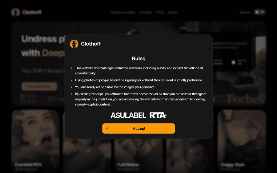 Clothoff affiliate program - commission rates and program details