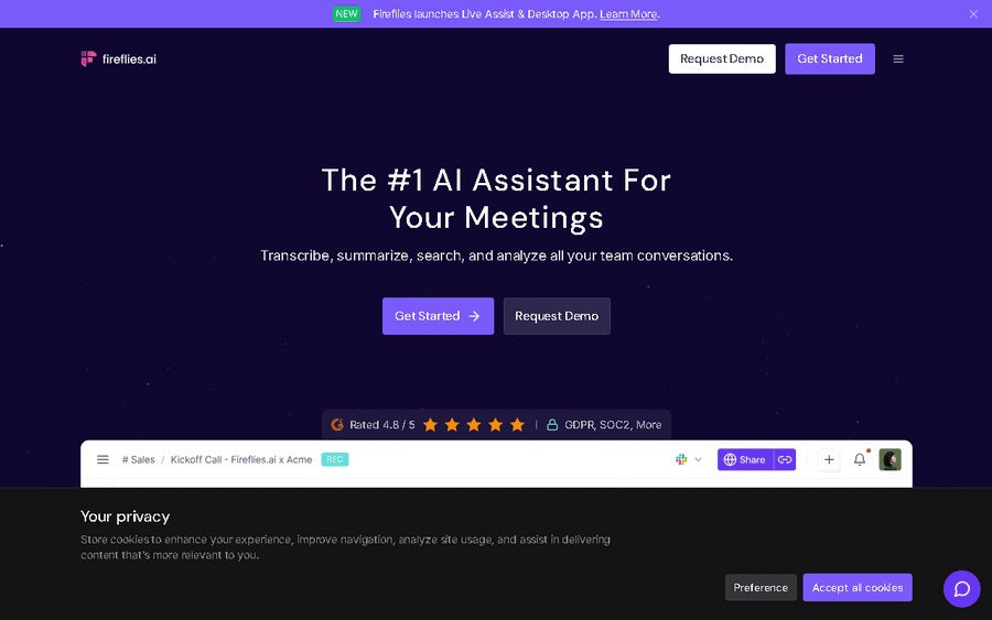 Fireflies.ai affiliate program - commission rates and program details
