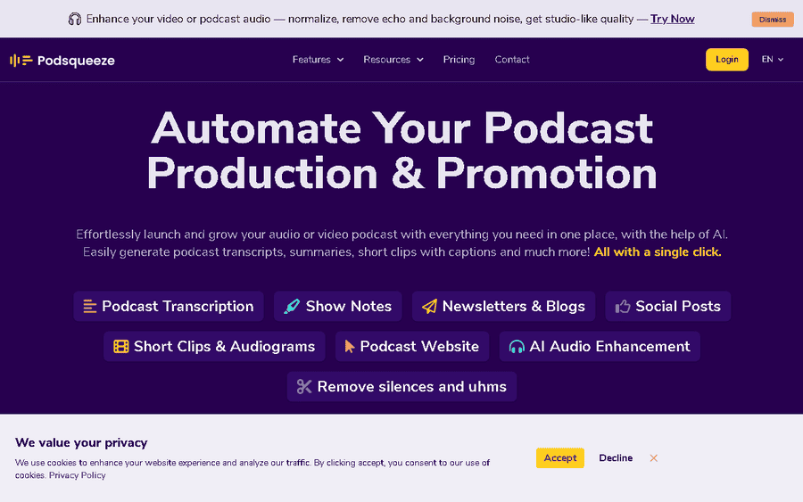 Podsqueeze affiliate program - commission rates and program details