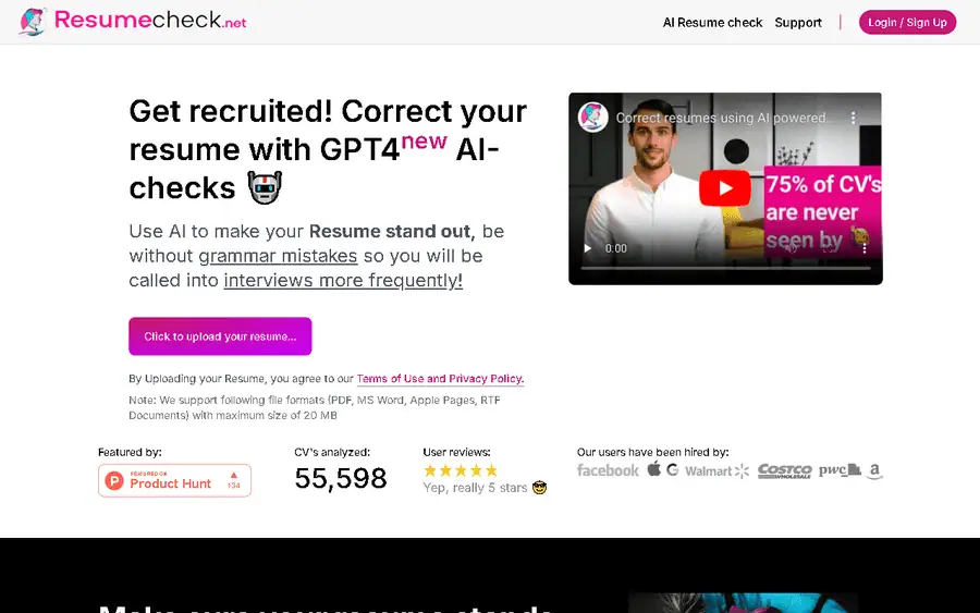 ResumeCheck affiliate program - commission rates and program details