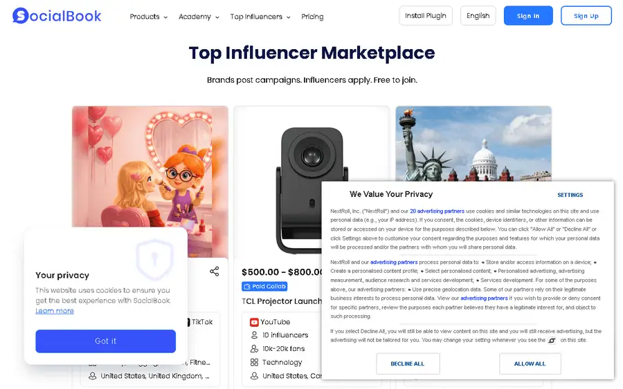 SocialBook affiliate program - commission rates and program details