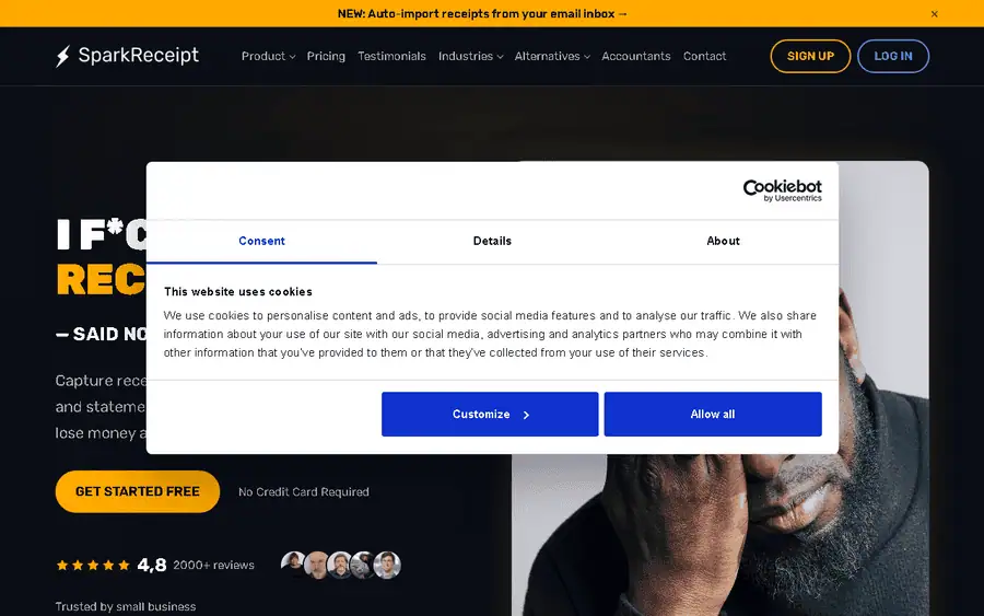 SparkReceipt affiliate program - commission rates and program details