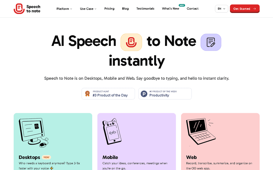 Speech to Note affiliate program - commission rates and program details