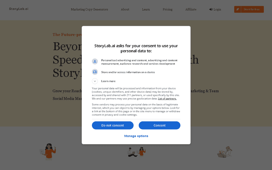 StoryLab AI affiliate program - commission rates and program details