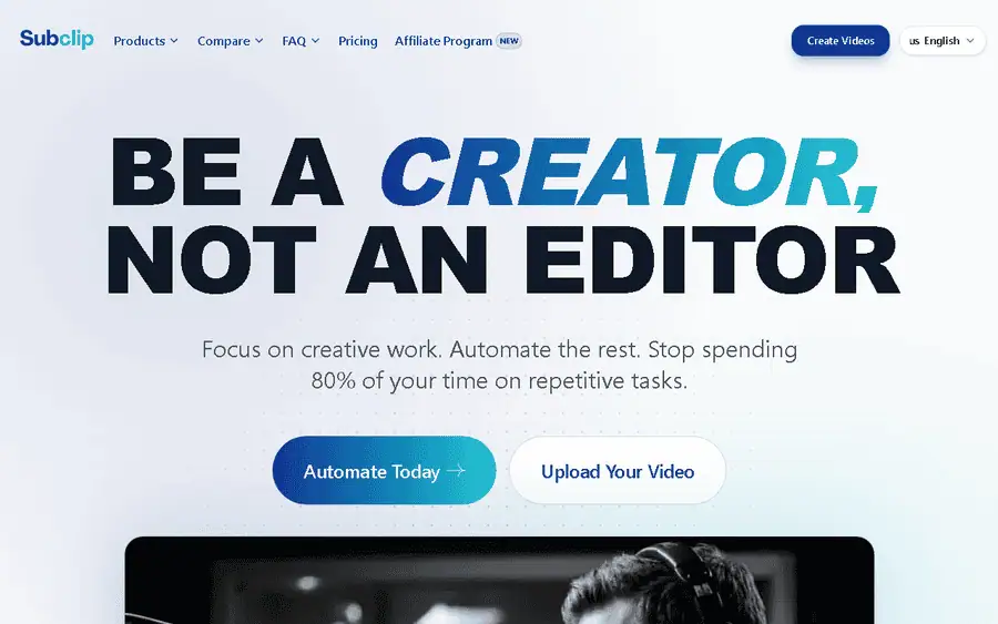 Subclip affiliate program - commission rates and program details