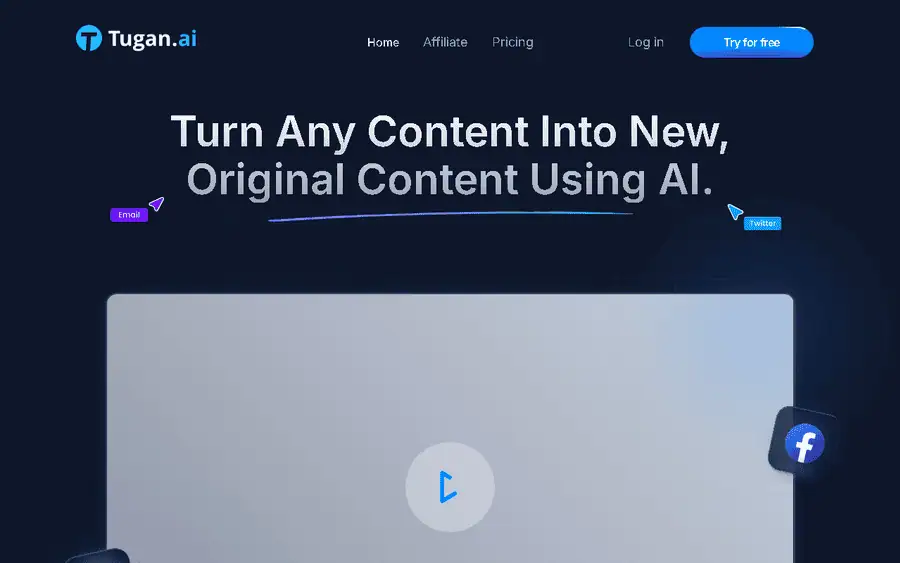 Tugan AI affiliate program - commission rates and program details