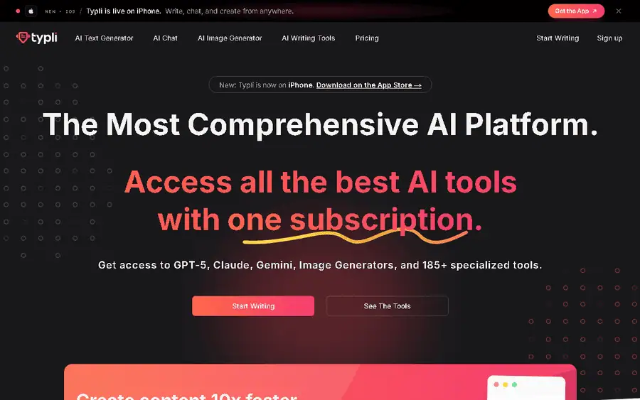 Typli AI affiliate program - commission rates and program details