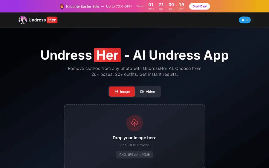 UndressHer affiliate program - commission rates and program details