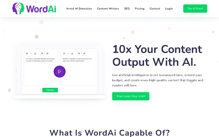 WordAi affiliate program - commission rates and program details