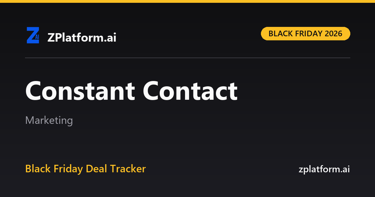 Constant Contact Black Friday 2026 deal