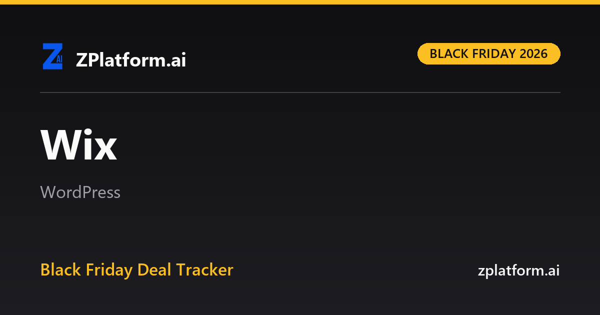 Wix Black Friday 2026 deal